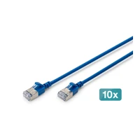 Digitus Patchkabel CAT 6A F/FTP Slim 1,00m blau - Netzwerk