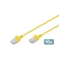 Digitus CAT 6 U-UTP Slim Patchkabel Gelb 10 Stück - Netzwer