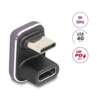 DeLock USB-C Adapter 180° gewinkelt 40 Gbps PD 240 W 60737