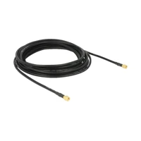 DeLock Antennenkabel, SMA Stecker zu SMA Stecker, 5m, LMR