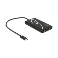 DeLock Externer Videoadapter, Thunderbolt 3-2x DisplayPort
