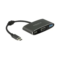 DeLock Externer Videoadapter, VL101, USB-C 3.1, VGA, Grau