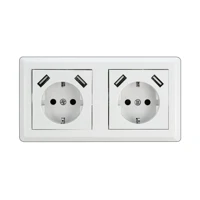 DeLock Steckdose, 2P+E, Typ F, USB, 2-fach, 2 Steckdosen