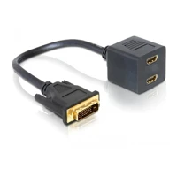 DeLock Videokabel, HDMI Buchse zu DVI-D Stecker, 20 cm