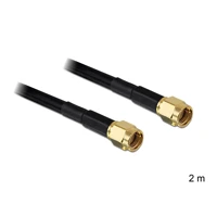 DeLock Antennenkabel, RP-SMA Stecker zu RP-SMA Stecker, 2m