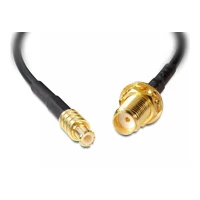 DeLock Antennenkabel, MCX Stecker zu SMA Buchse, 20cm, RG