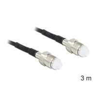 DeLock Antennenkabel, FME Stecker zu FME Stecker, 3m, Schw