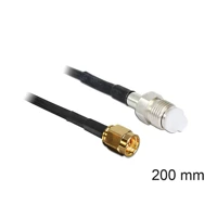 DeLock Antennenkabel, FME Stecker zu SMA Buchse, 0,2m, Sch