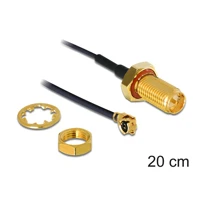DeLock Antennenadapter, I-PEX Stecker zu RP-SMA Stecker, 2