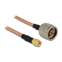DeLock Antennenkabel, N-Anschluss (S) zu SMA (S), 1m, RG-1
