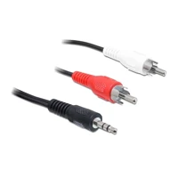 DeLock Audiokabel, mini-phone stereo 3,5mm Stecker zu RCA