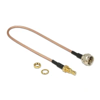 DeLock Antennenkabel, F-Stecker Stecker zu SMB Gefäß Bulkh