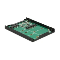 DeLock 2,5" Converter SATA 22 pin > 1x M.2 key B + 1x mSAT