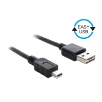 DeLock Easy, USB-Kabel, USB Stecker umkehrbar zu mini-USB