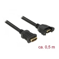 DeLock HDMI-Kabel mit Ethernet, HDMI Buchse zu HDMI Buchse