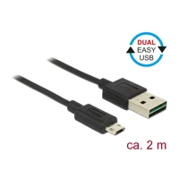 DeLock EASY-USB, USB-Kabel, Micro-USB Typ B Stecker zu USB
