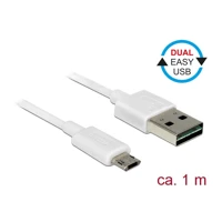 DeLock EASY-USB, USB-Kabel, Micro-USB Typ B Stecker zu USB