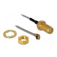 DeLock Antennenkabel, SMA (R) zu MHF I (S), 1m, Koax, Grau