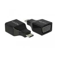 DeLock Externer Videoadapter, USB-C, VGA, Schwarz