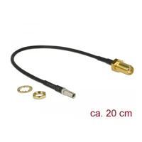 DeLock Antennenkabel, SMA (S) zu TS-9 (S), 20cm, Koax, RG
