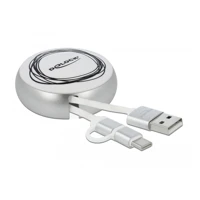DeLock USB-Kabel, USB Stecker zu Micro-USB Typ B, USB-C St