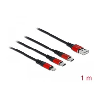DeLock 3 in 1, Kabel nur zum Laden, USB Stecker zu Lightni