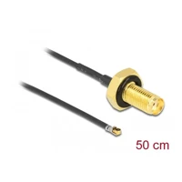 DeLock Antennenkabel, SMA Buchse Bulkhead zu MHF 4L LK Ste