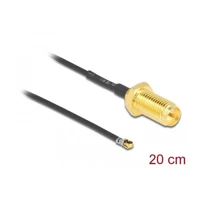 DeLock Antennenkabel, MHF 4L LK (S) zu RP-SMA (R), 20cm, 1
