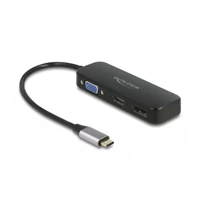DeLock Dockingstation, USB-C / Thunderbolt 3, VGA, HDMI, D