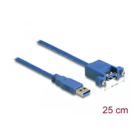 DeLock USB-Kabel, USB Stecker zu USB Buchse schraubbar, US