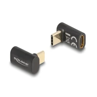 DeLock USB-Adapter, USB-C Stecker gewinkelt zu USB-C Buchs