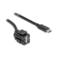 DeLock USB-Kabel, USB-C Stecker angled zu USB Buchse, USB