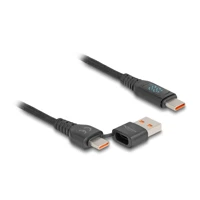 DeLock USB 2.0 Schnellladekabel Type-C?+ Typ-A Stecker zu