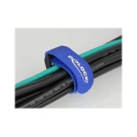 DeLock Klettverschluss-Cinchkabelbinder, 19cm, Blau (5er-P