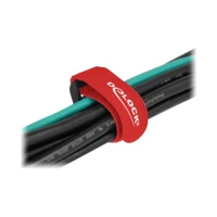 DeLock Klettverschluss-Cinchkabelbinder, 19cm, Rot (5er-Pa