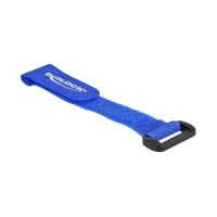 DeLock Klettverschluss-Cinchkabelbinder, 15cm, Blau (5er-P