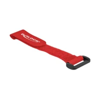 DeLock Klettverschluss-Cinchkabelbinder, 15cm, Rot (5er-Pa