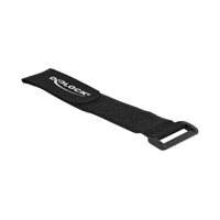 DeLock Klettverschluss-Cinchkabelbinder, 28cm, Schwarz (3e