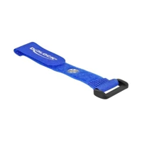 DeLock Klettverschluss-Cinchkabelbinder, 15cm, Blau (5er-P