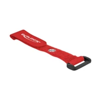 DeLock Klettverschluss-Cinchkabelbinder, 15cm, Rot (5er-Pa
