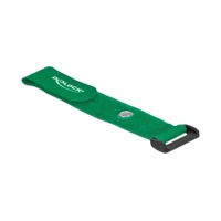 DeLock Klettverschluss-Cinchkabelbinder, 19cm, grün (5er-P