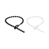 DeLock Beaded, Kabelbinder, 12cm, Schwarz, weiß (100er-Pac