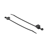 DeLock Kabelbinder, mit Kanten-Befestigungsclip, 20cm, Sch