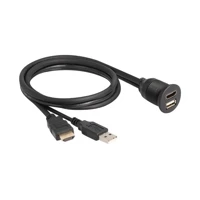 DeLock HDMI / USB Verlängerungskabel, USB, HDMI Stecker zu