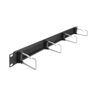 DeLock Kabelführungspanel mit Bürste, mit 4 Metallhaken, S