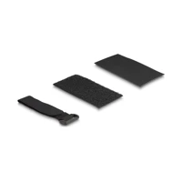 DeLock Klettverschluss-Cinchkabelbinder, 20cm, Schwarz (5e
