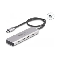 DeLock Hub, 10Gbit/s, mit 35cm Anschlusskabel, 4x USB-C, D