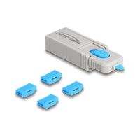 DeLock Set HDMIPortblocker, Grau, Blau