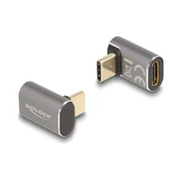 DeLock USB-Adapter, USB-C Stecker gewinkelt zu USB-C Buchs