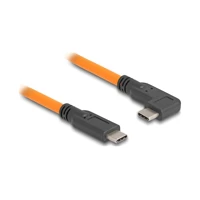 DeLock USB-Kabel, USB-C Stecker gewinkelt zu USB-C Stecker